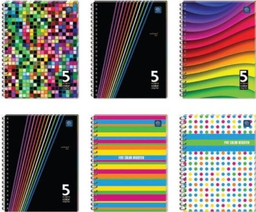 Kołozeszyt A5 100k z kolorowymi registrami INTERDRUK