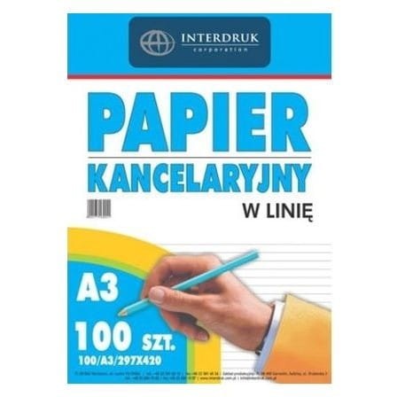 Papier kancelaryjny A3 linia (100) INTERDRUK