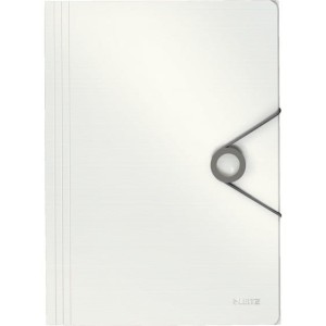 Teczka z gumką PP LEITZ SOLID A4 biała 45631001