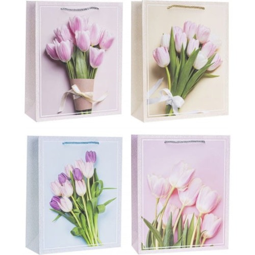 Torebka prezentowa 18x23x8cm tulipany TK-24023-GL-A5 ROZETTE