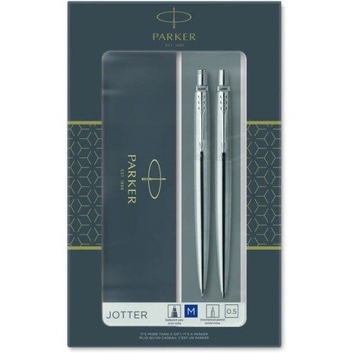 Komplet ołówek + długopis JOTTER STAINLESS STEEL CT PARKER 2093256