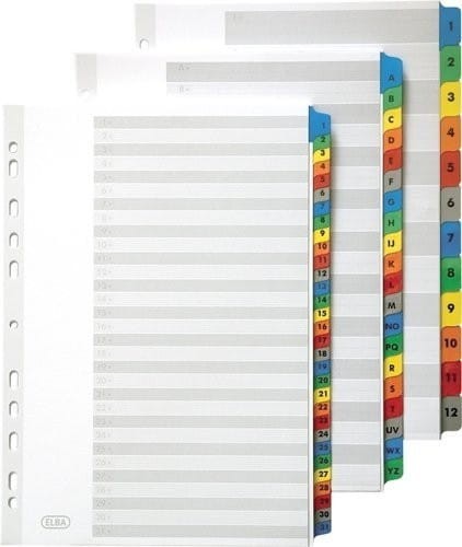 Przekładki kartonowe alfabetyczne A-Z A4 MYLAR 100204595 OXFORD