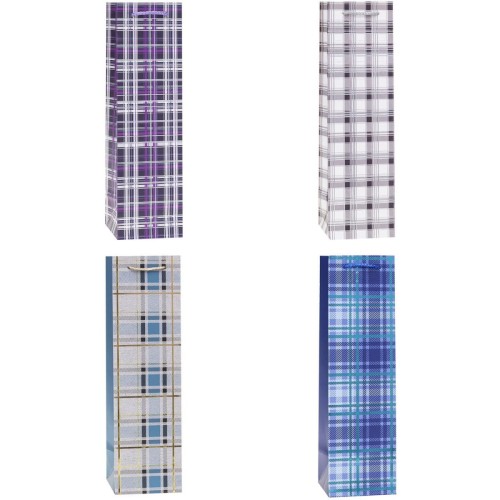 Torebka prezentowa 11x38x11cm na butelkę TBG-24174-HS-BB ROZETTE