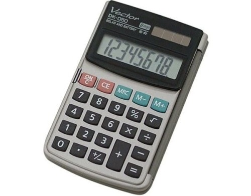 Kalkulator VECTOR DK-050 kiesz.z klapką 8p