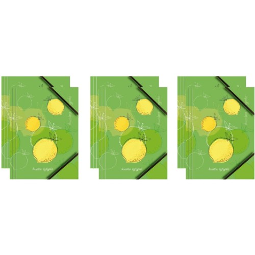 Teczka kartonowa A4 z gumką narożną KWAŚNA CYTRYNKA BT601-A1 TETIS