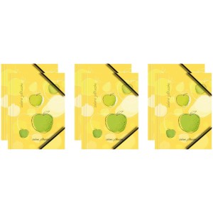 Teczka kartonowa A4 z gumką narożną ZIELONE JABŁUSZKO BT601-A3 TETIS
