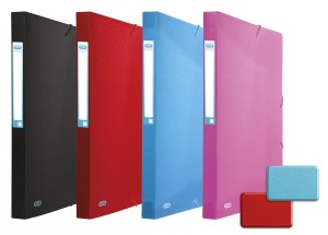 Teczka z gumką A4/25mm czarna URBAN 400104953 ELBA