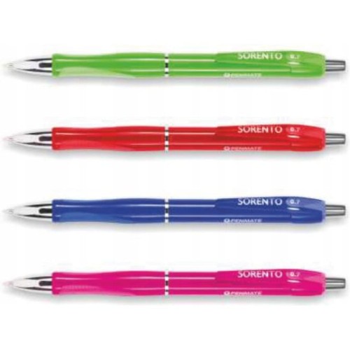 Długopis automatyczny SORENTO COLOUR niebieski 0.7mm mix kolor PENMATE TT7499