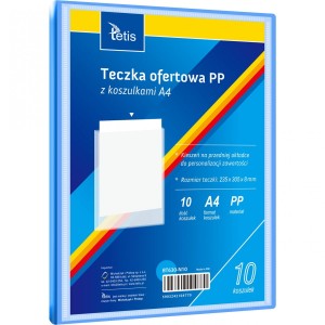 Teczka ofertowa A4 PP 10 koszulek NIEBIESKA BT630-N10 TETIS