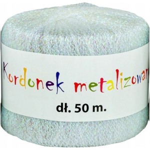 Kordonek metalizowany 2mmx50m perła KOB-03 ALIGA