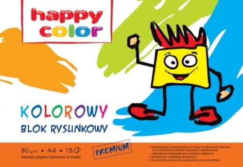 Blok rysunkowy A4 20ark.80g. biały Pixi Planet HA 3708 2030-0PP Happy Color