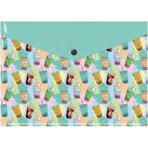 Teczka kopertowa A4 PP z nadrukiem BUBBLE TEA TKN-A4-37 BIURFOL