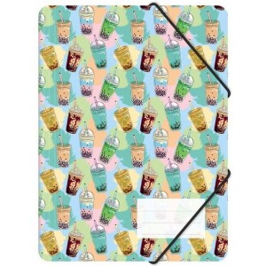 Teczka z gumką A4 PP z nadrukiem BUBBLE TEA TGN-A4-37 BIURFOL