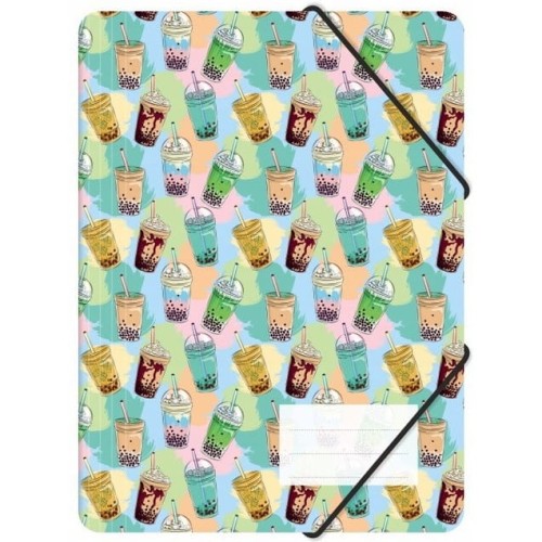 Teczka z gumką A4 PP z nadrukiem BUBBLE TEA TGN-A4-37 BIURFOL