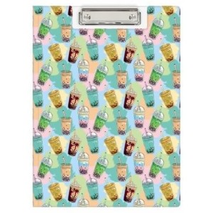 Teczka z klipem A4 z nadrukiem BUBBLE TEA KHN-04-37 BIURFOL