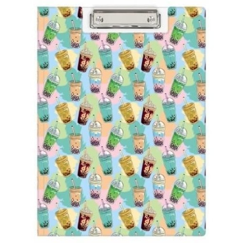 Teczka z klipem A4 z nadrukiem BUBBLE TEA KHN-04-37 BIURFOL