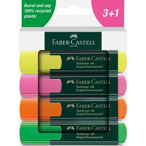 Zakreślacz 1546 4 kolory neonowe 254844 FABER-CASTELL
