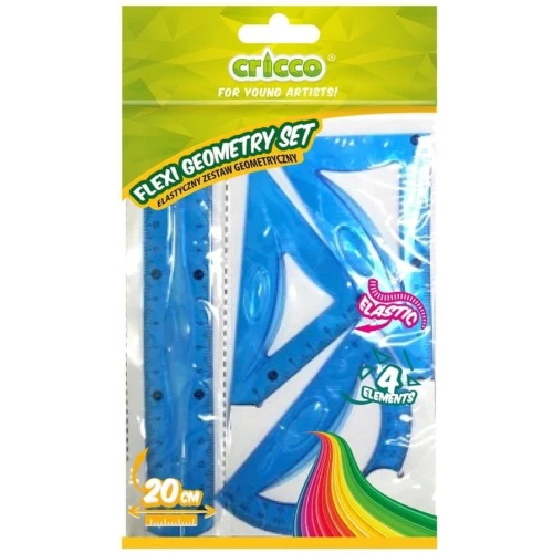 Zestaw geometryczny Flexi z linijką 20cm CR620 CRICCO