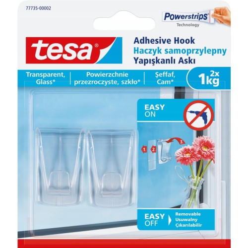 Haczyk dekoracyjny samoprzylepny TESA 1kg. ( 2sztuki) przezroczysty 77735-00002-00 TS