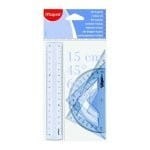Komplet geometryczny linijka 15cm + 2ekierki +kątomierz 242815 MAPED