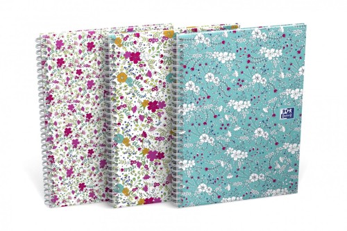 Kołonotatnik B5 60k kratka 90g FLORAL 400094955 OXFORD