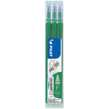 Wkład FRIXION CLIKER 0,5mm zielony (3szt) PIBLS-FR5-G-S3-E PILOT