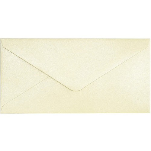 Koperta 80x160mm Pearl kremowy 150g. (10szt.) 280491 Galeria Papieru