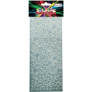 Naklejki gwiazdki złote/srebrne 10 cm x 23 cm NKX-5368 ALIGA