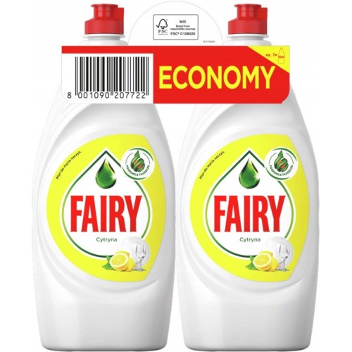 Płyn do naczyń FAIRY 900ml (2 sztuki) Cytryna