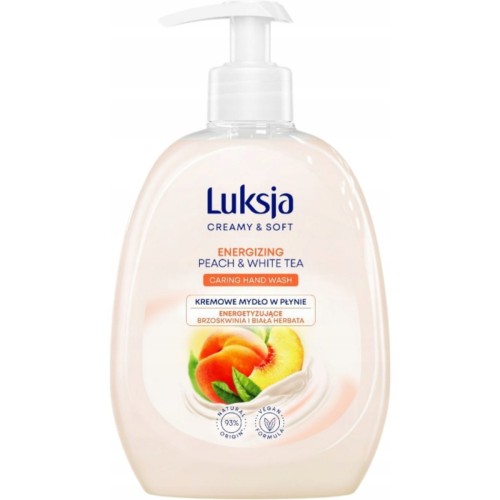 Mydło w płynie z dozownikiem LUKSJA 500ml. BRZOSKWINIA
