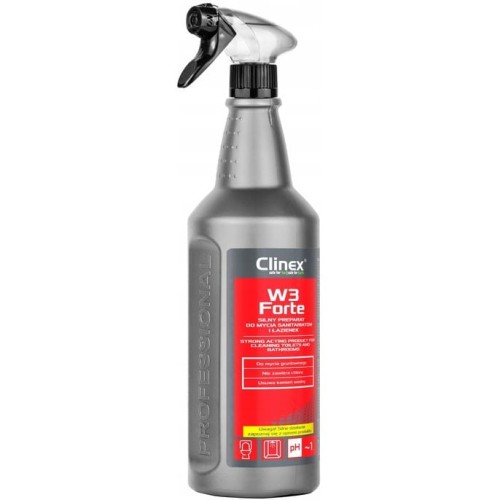 Preparat do mycia sanitariatów i łazienek W3 Forte 1L CL77634 CLINEX
