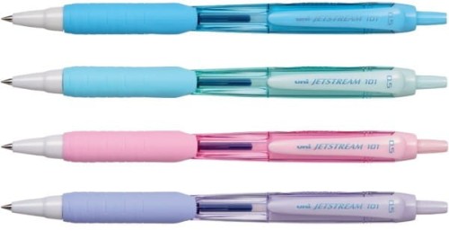 Długopis kulkowy UNI SXN-101FL różowa obudowa, niebieski wkład, babypink/blue