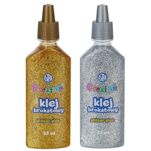 Klej brokatowy CREATIVO 35ml złoty i srebrny 332118001 ASTRA