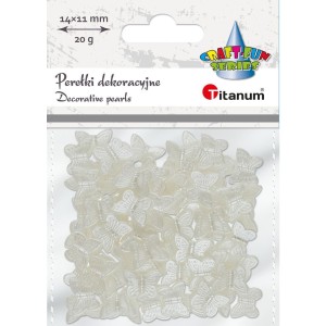 Koraliki perełki motylki 20g, 14x11mm 649894 TITANUM