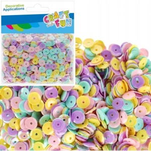 Cekiny metaliczne pastelowe mix 42,5g CRAFT WITH FUN 531732
