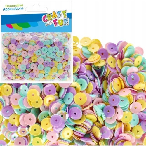 Cekiny metaliczne pastelowe mix 42,5g CRAFT WITH FUN 531732