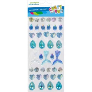 Kryształki samoprzylepne Syrenka niebieskie CRAFT WITH FUN 567265
