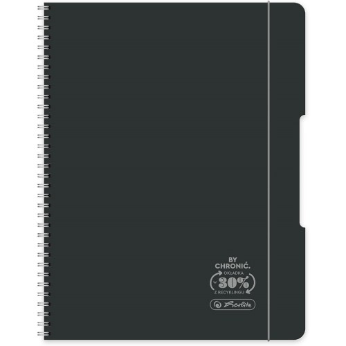 Kołozeszyt A5 80k kratka ECO PP OCEAN czarny 400198753 HERLITZ