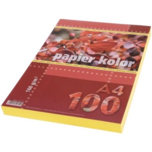 Papier ksero A4 160g KRESKA żółty 100ark