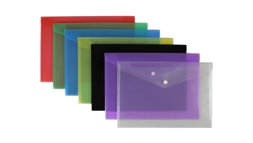 Teczka kopertowa na dokumenty A4 satyna PP 12sztuk mix kolorów TKS-01-00 BIURFOL