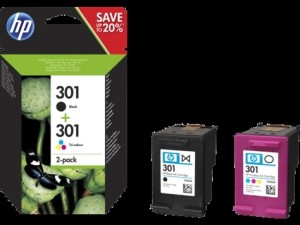 Tusz HP 301 (N9J72AE/J3M81AE) czarny 190str+kolor 165str (2szt)