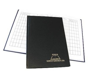 Książka korespondencyjna A4 96k czarna 229-010 WARTA