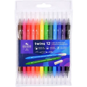 Flamastry dwustronne 12 kolorów TWINS 771023/AB4 KOH-I-NOOR