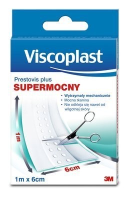 Tkaninowy plaster opatrunkowy 1mx6cm 3M PRESTOVIS PLUS UU003080593