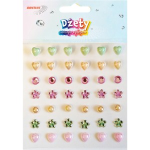 Dżety samoprzylepne DS106 kwiatki, serca BREWIS