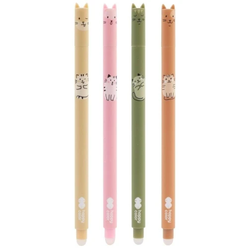 Długopis wymazywalny WARM KITTY 0,5mm niebieski HA 4120 01WK-3 Happy Color