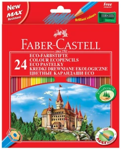 Kredki ZAMEK 24 kolory opakowanie kartonowe 120124 FC FABER-CASTELL