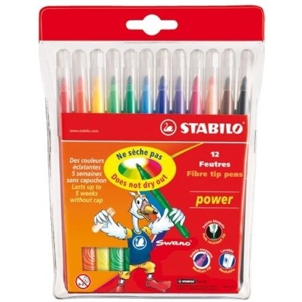 Flamastry STABILO POWER 280/12-02 280/12-01 12 kolorów