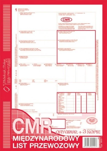 800-1 CMR A4 80kartek 1+3 międzynarodowy list przewozowy Michalczyk i Prokop