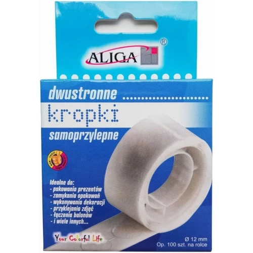 Kropki samoprzylepne dwustronne przezroczyste 10,5 mm PSD-3488 ALIGA